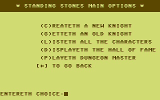 The Standing Stones screenshot 3 for Commodore 64